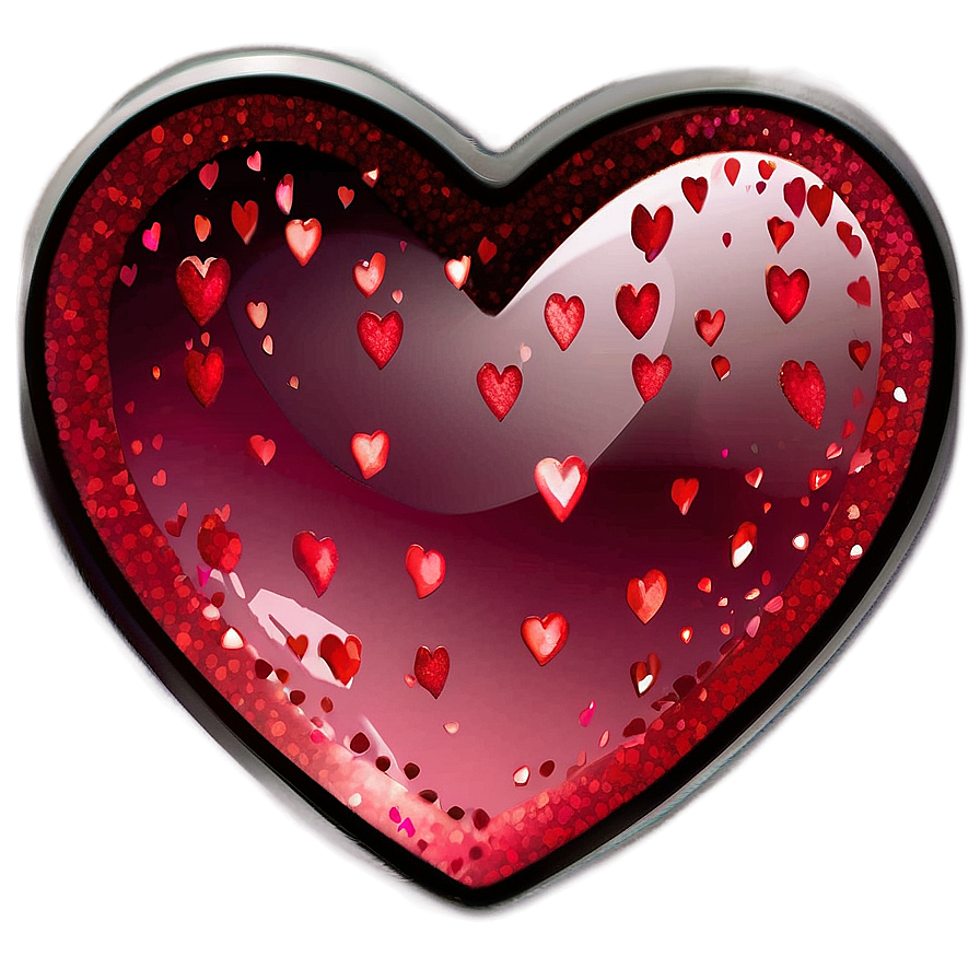 Cute Heart With Glitter Png Mqy PNG