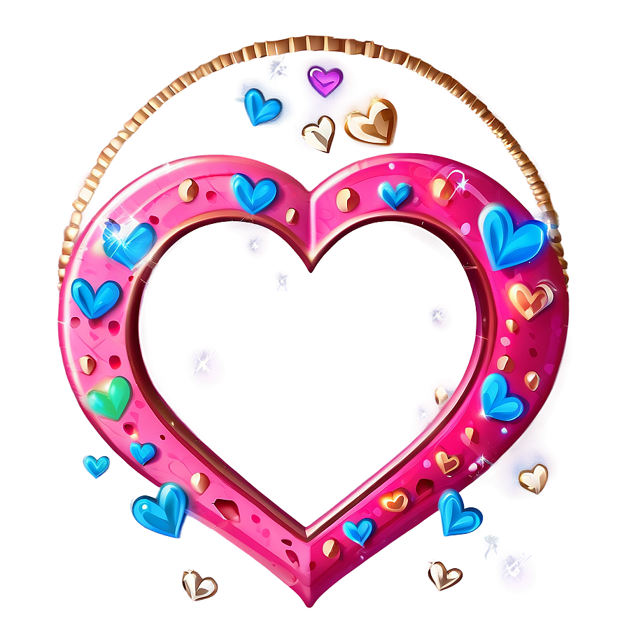 Cute Heart With Glitter Png Vyi PNG
