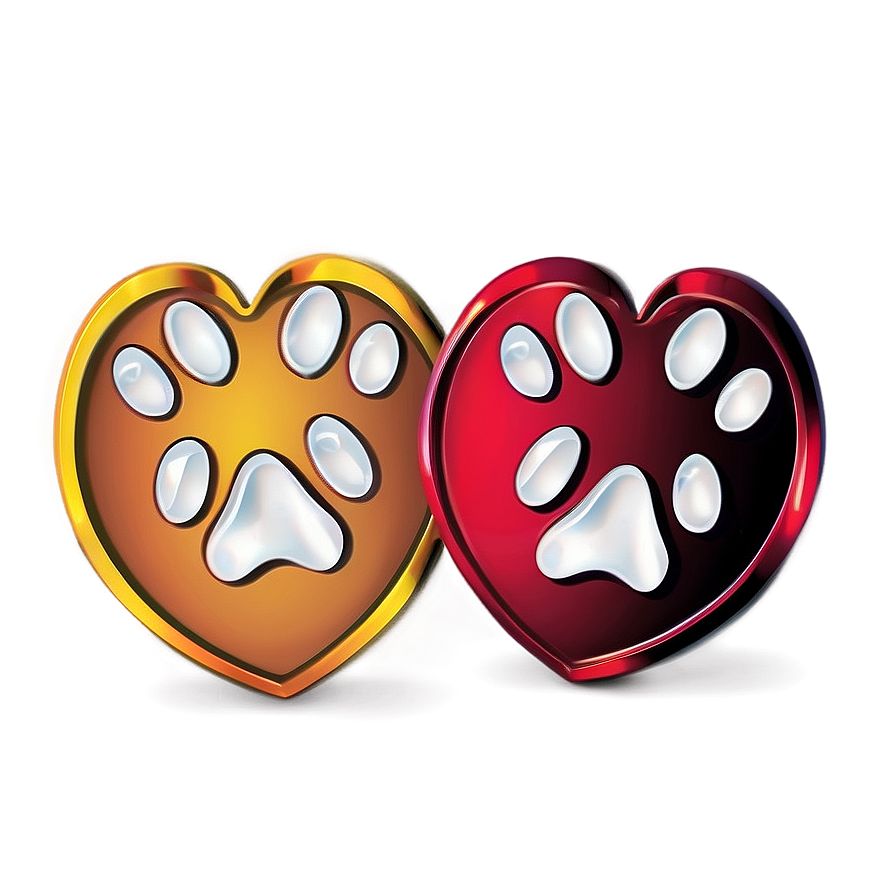 Cute Heart With Paws Png 50 PNG