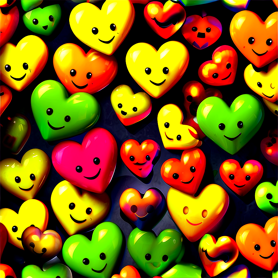 Cute Heart With Smiley Png 05232024 PNG