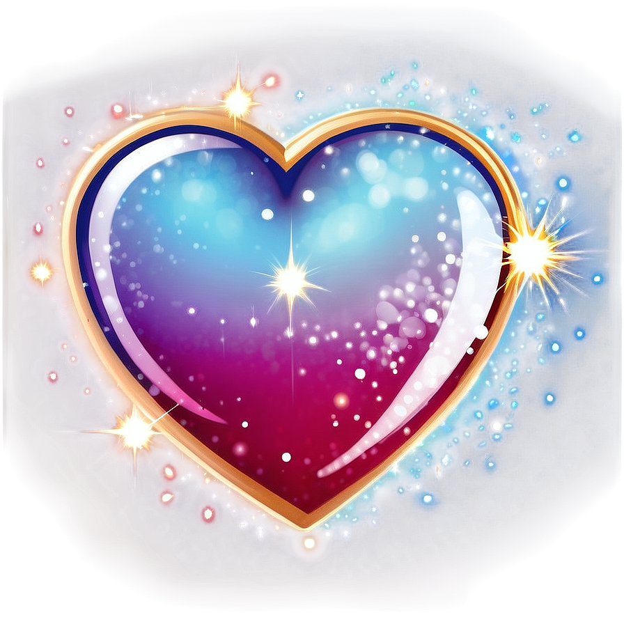 Cute Heart With Sparkles Png Umm84 PNG