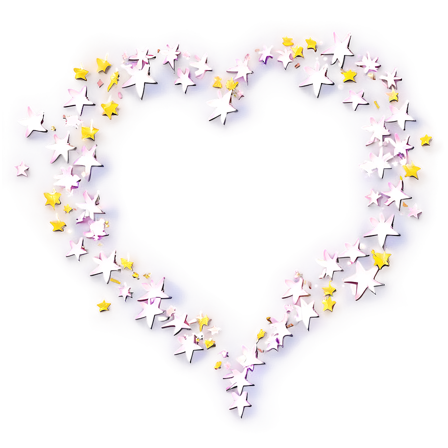 Cute Heart With Stars Png 05232024 PNG
