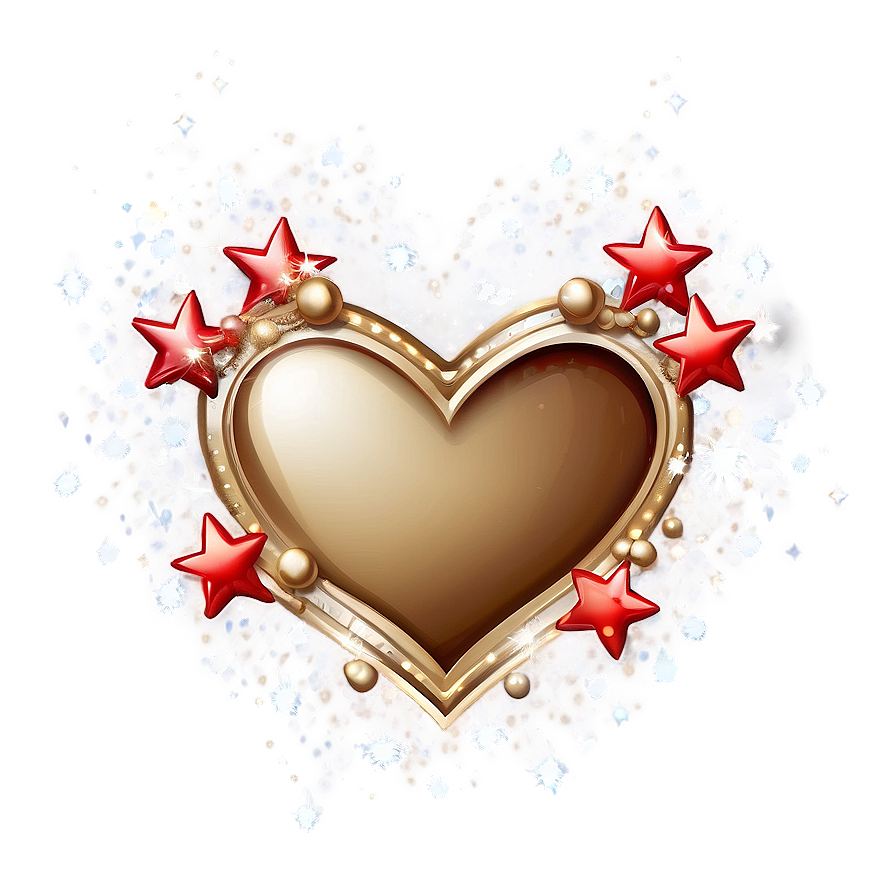 Cute Heart With Stars Png 61 PNG