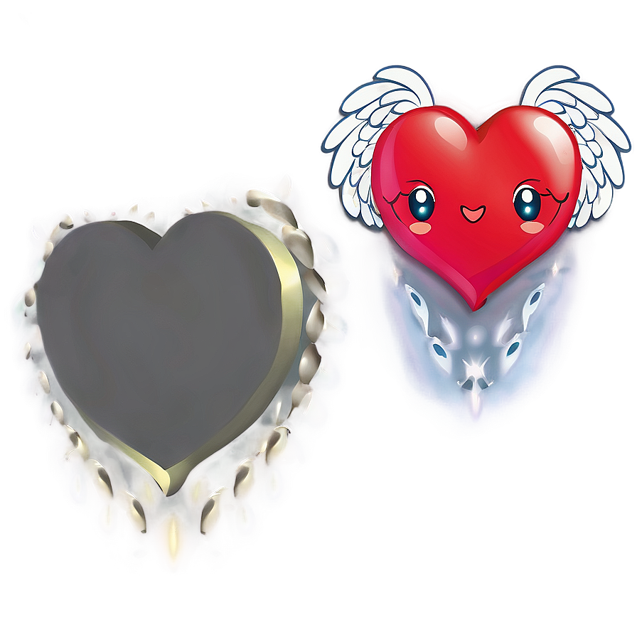 Cute Heart With Wings Png Qmm70 PNG