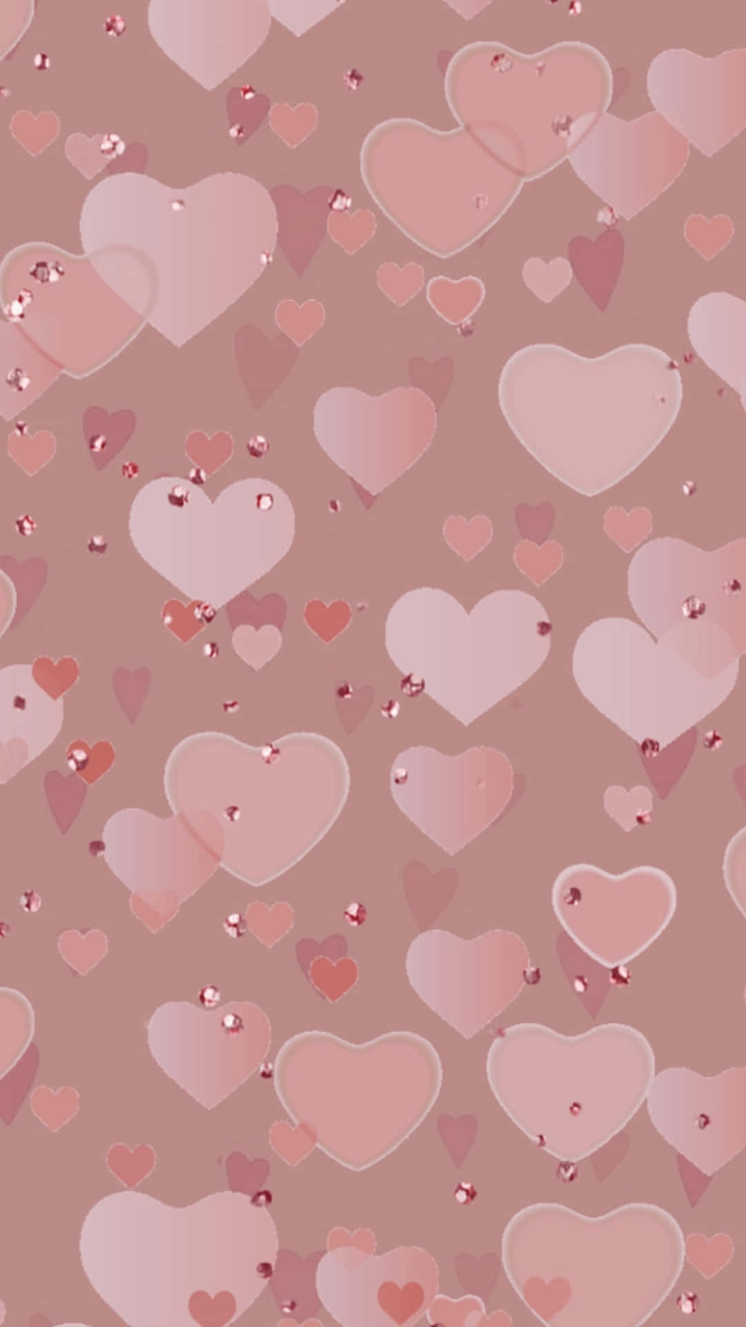Cute hearts pattern in pink and purple tones Wallpaper