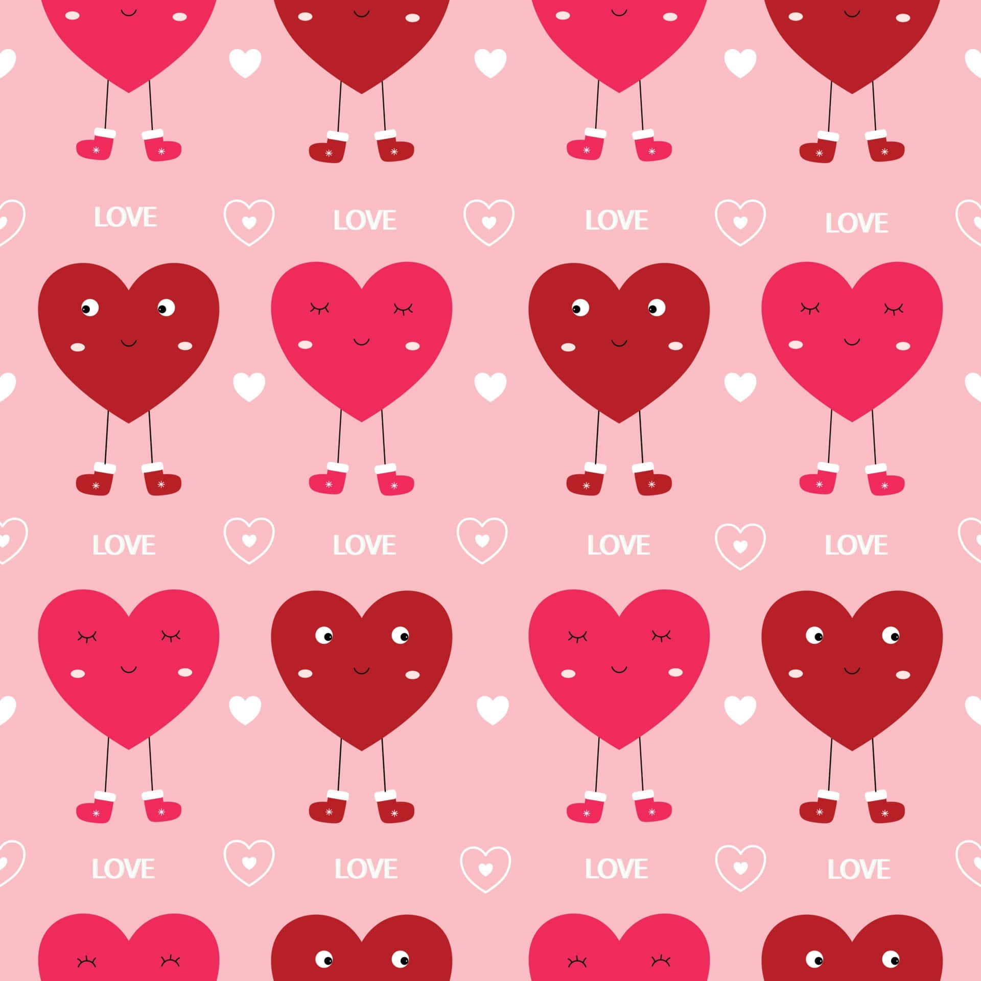 A Whimsical Collection of Cute Hearts Wallpaper