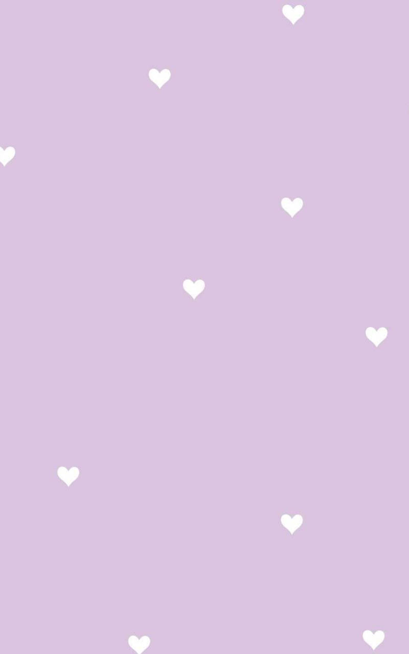 Cute Hearts Pastel Purple Tumblr Wallpaper