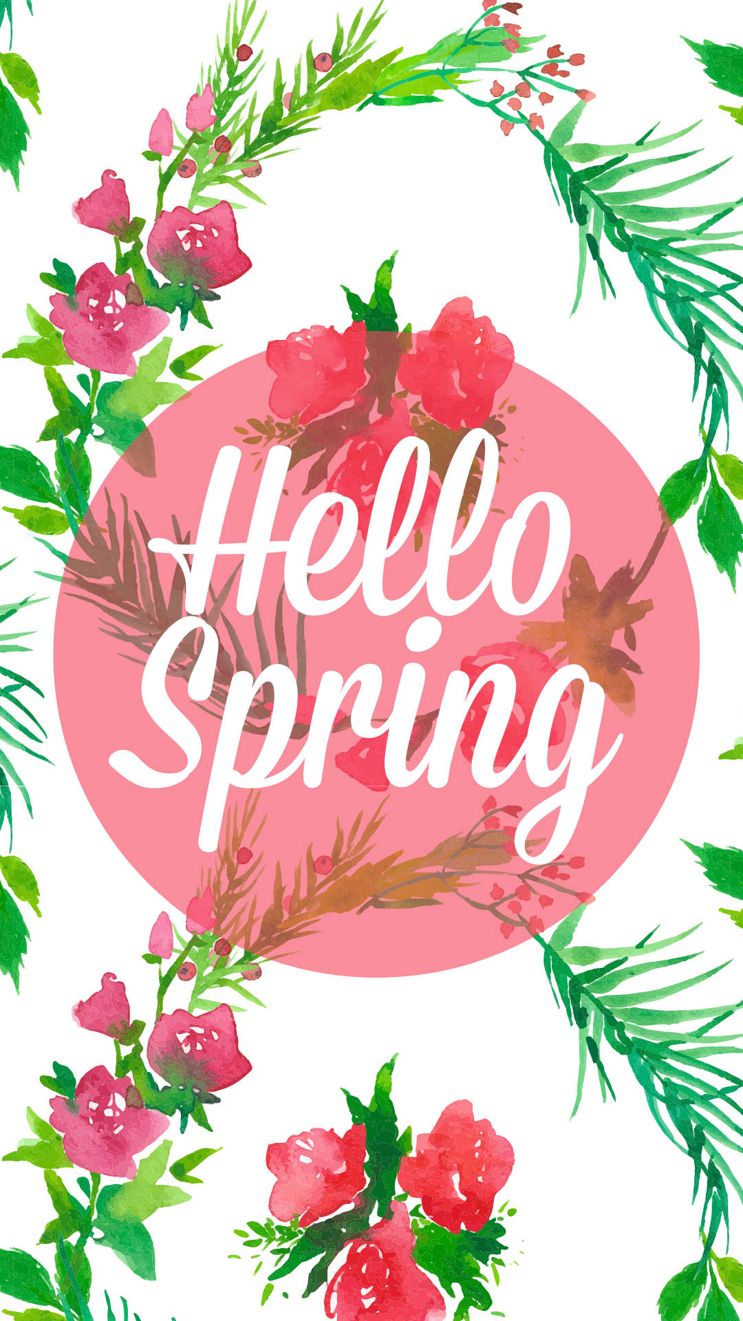 Cute Hello Spring Greetings Wallpaper