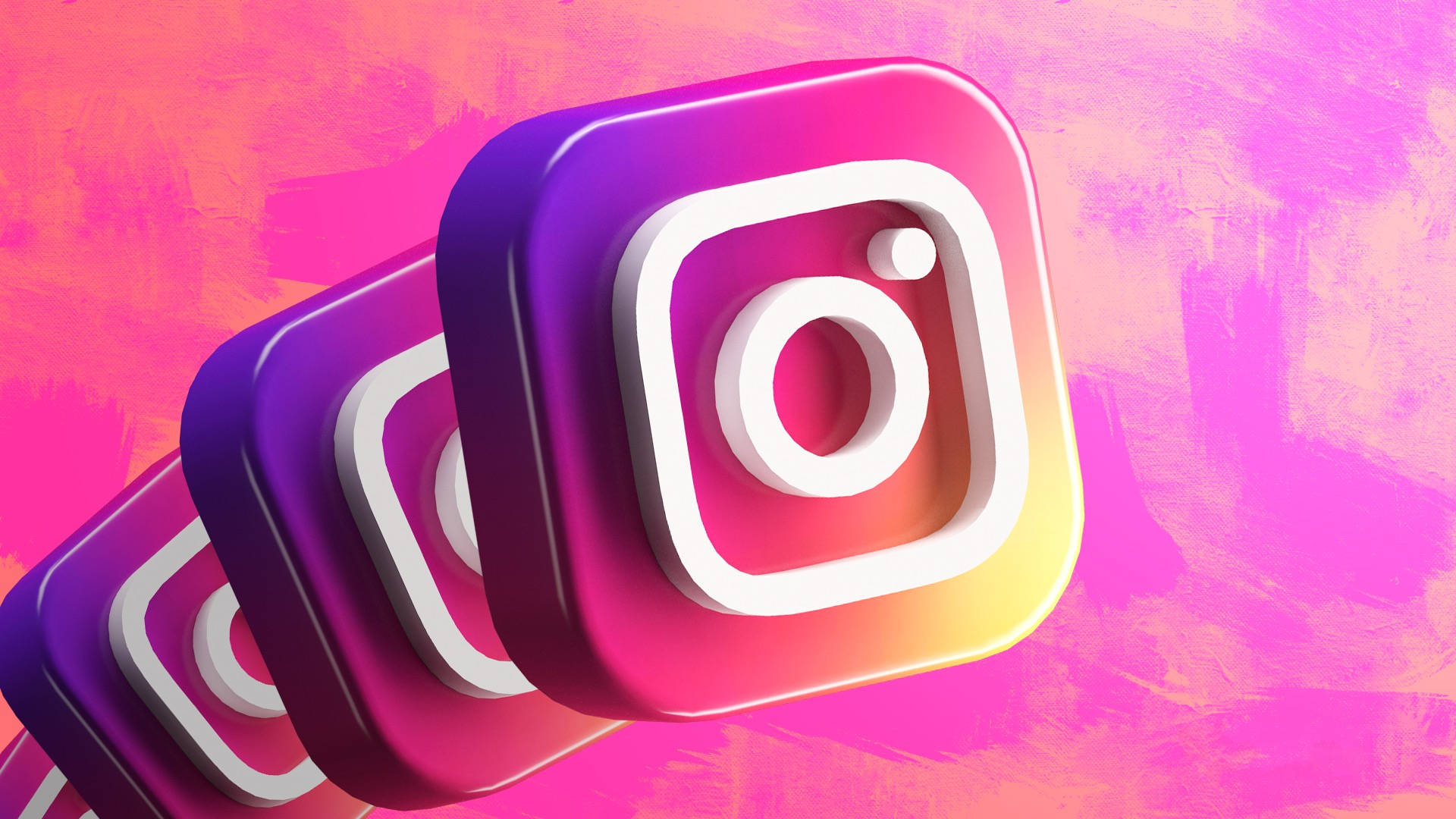 Cute Instagram 3d Logos Wallpaper