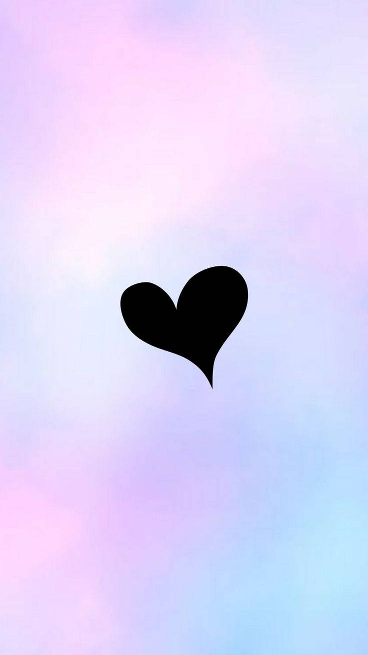 Cute Instagram Background Black Heart Wallpaper