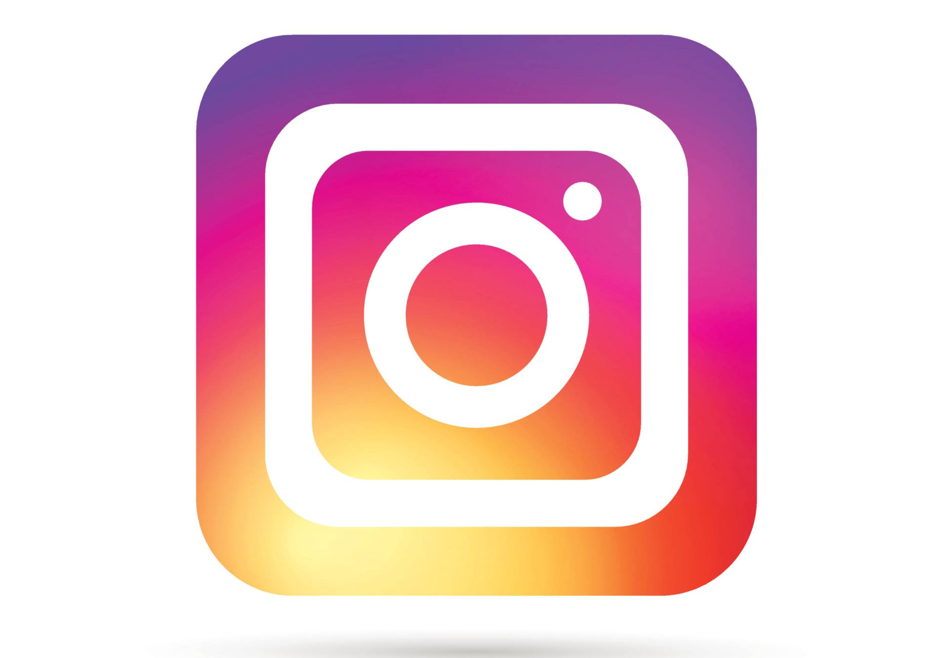 Cute Instagram Logo On White Background Wallpaper