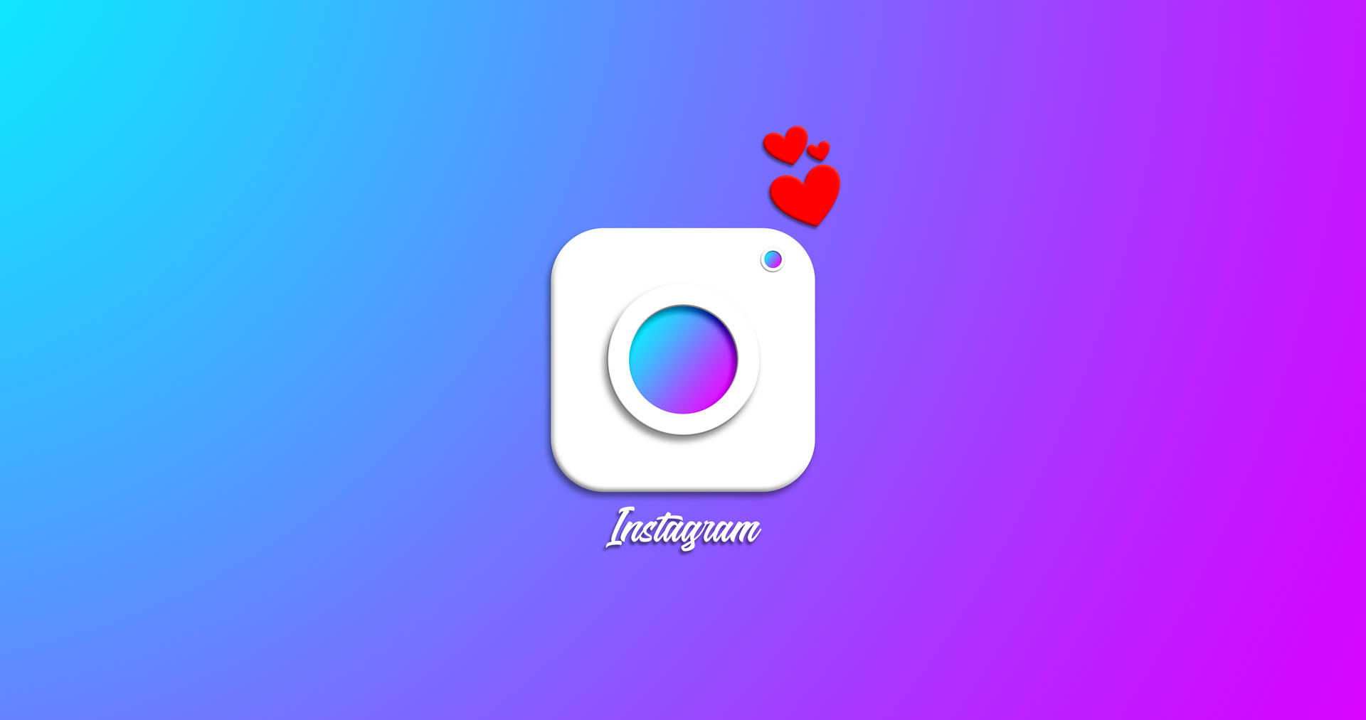 Cute Instagram Logo With Heart Wallpaper