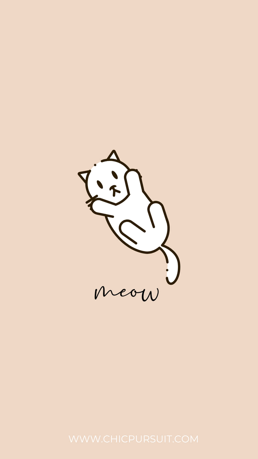 A Cat With The Word Mow On It Wallpaper