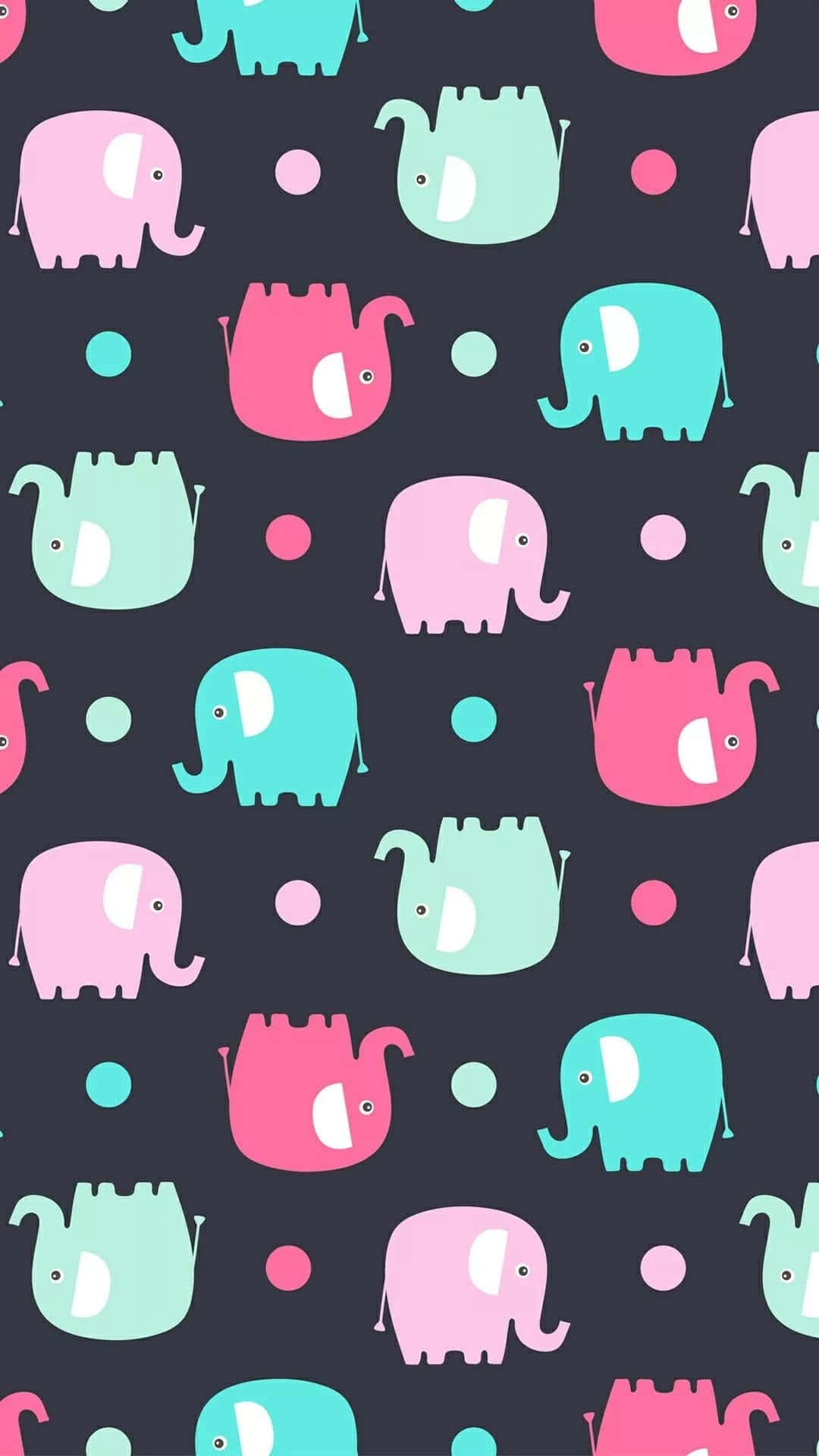 A modern and stylish iPhone featuring adorable illustrations Wallpaper