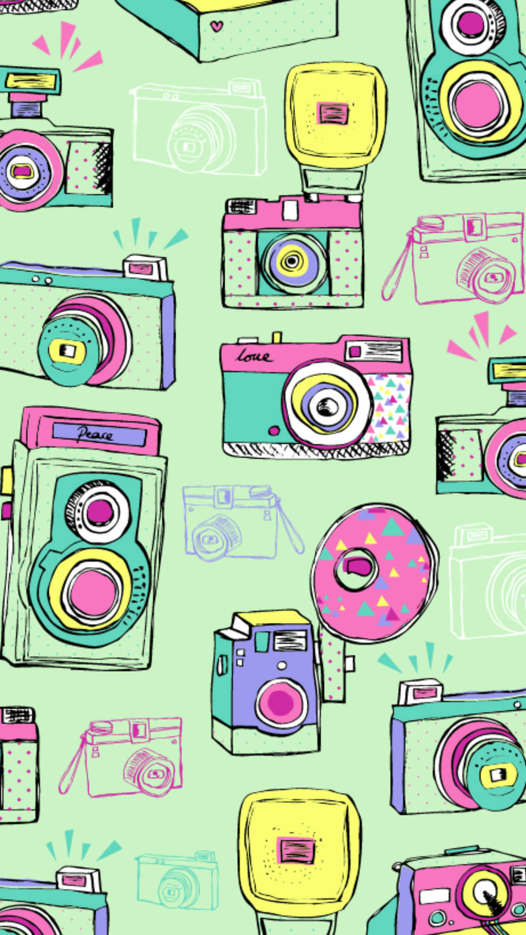 "Feel Artsy with this Cute iPhone Design" Wallpaper