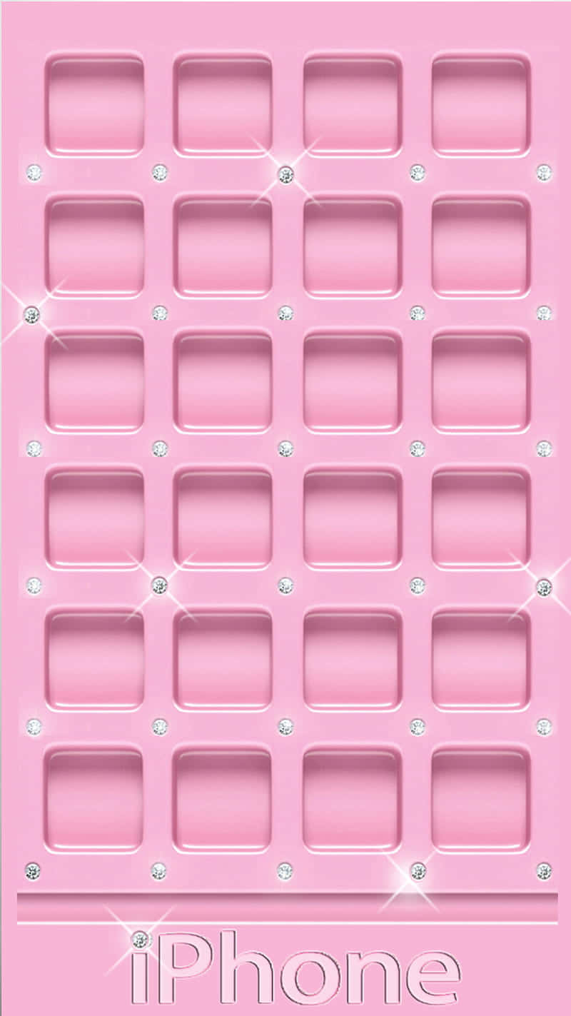 A Pink Iphone Case With A Lot Of Diamonds Wallpaper