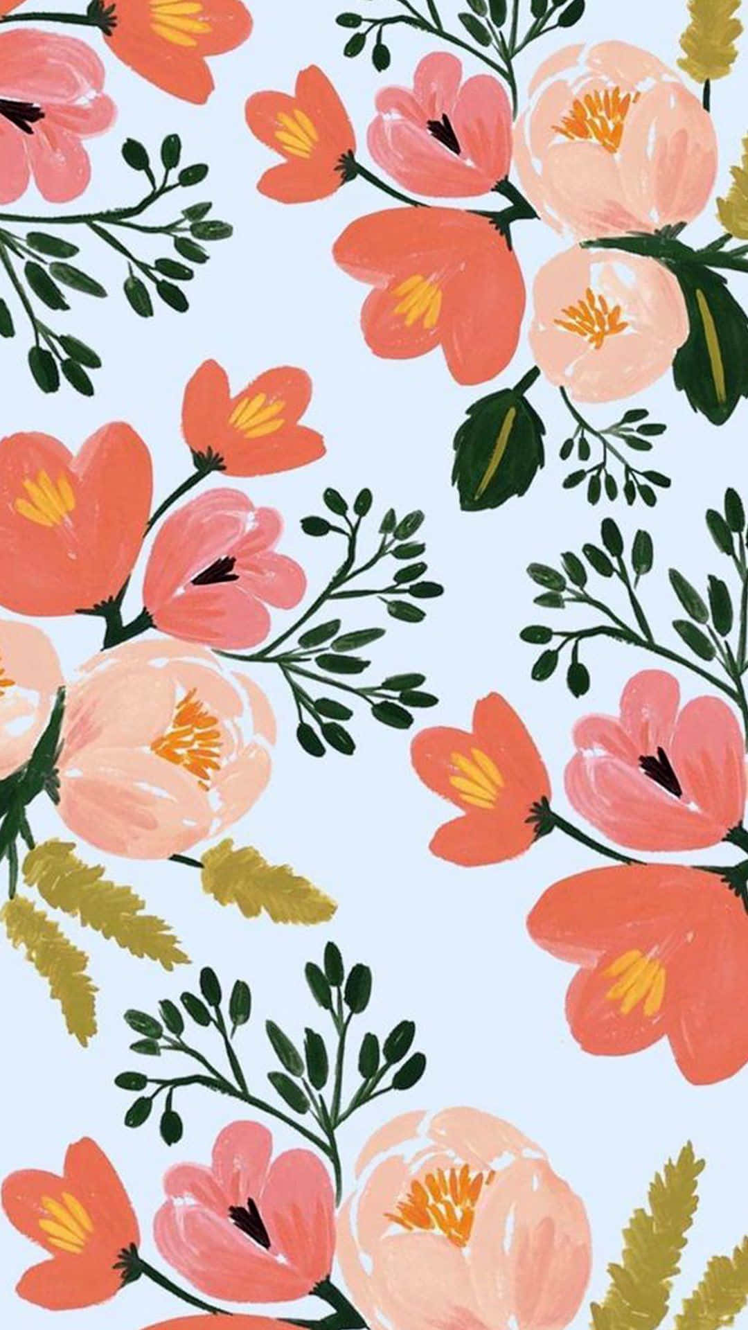 Enäng Av Vackra Blommor Till Din Iphone. Wallpaper