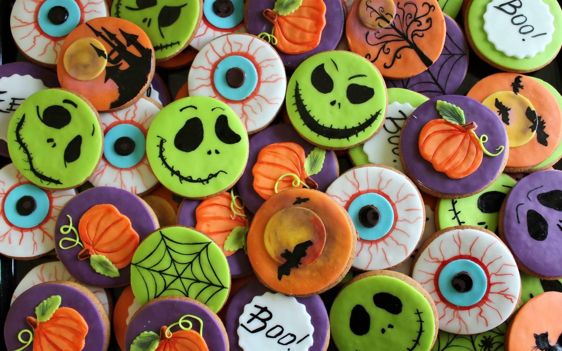 Cute Jack Skellington Halloween Cookies Wallpaper