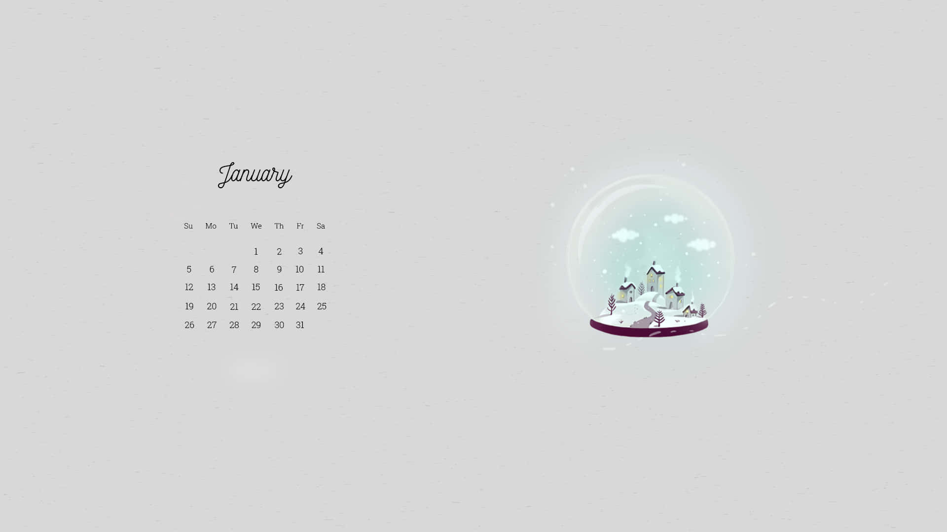 Enjoy January with Cuteness! Wallpaper