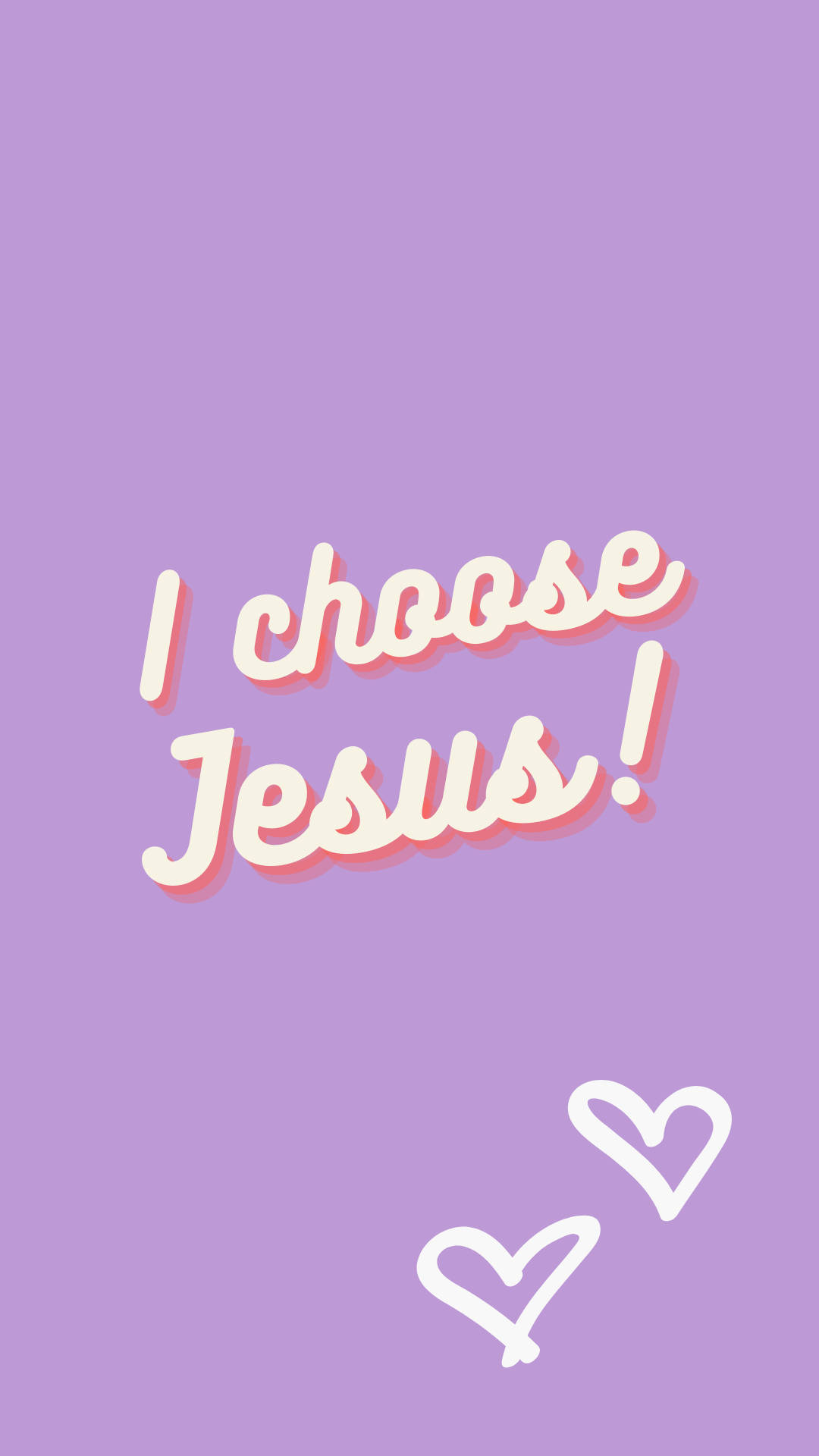 Sød Jesus Vælg Hjerter Mønster Tapet Wallpaper