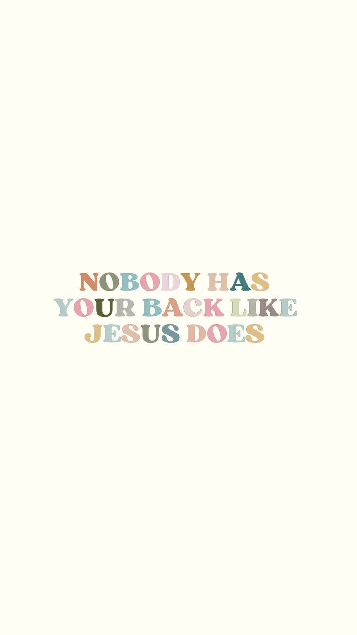 Cute Jesus Has Your Back Wallpaper