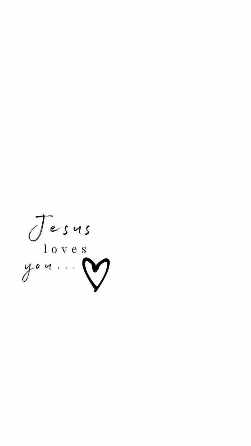 Cute Jesus Loves You Wallpaper