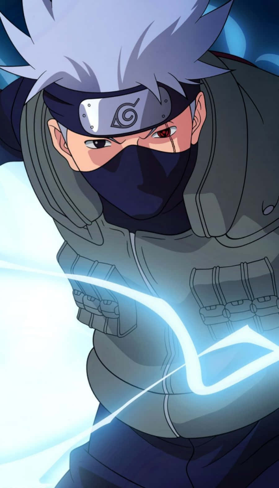 "Ready for action! Cute Kakashi is prepared for any situation." Wallpaper
