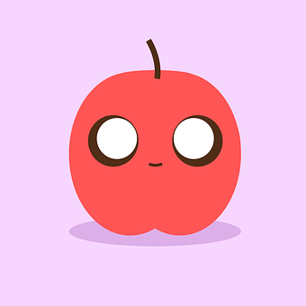 Cute Kawaii Apple Character PNG