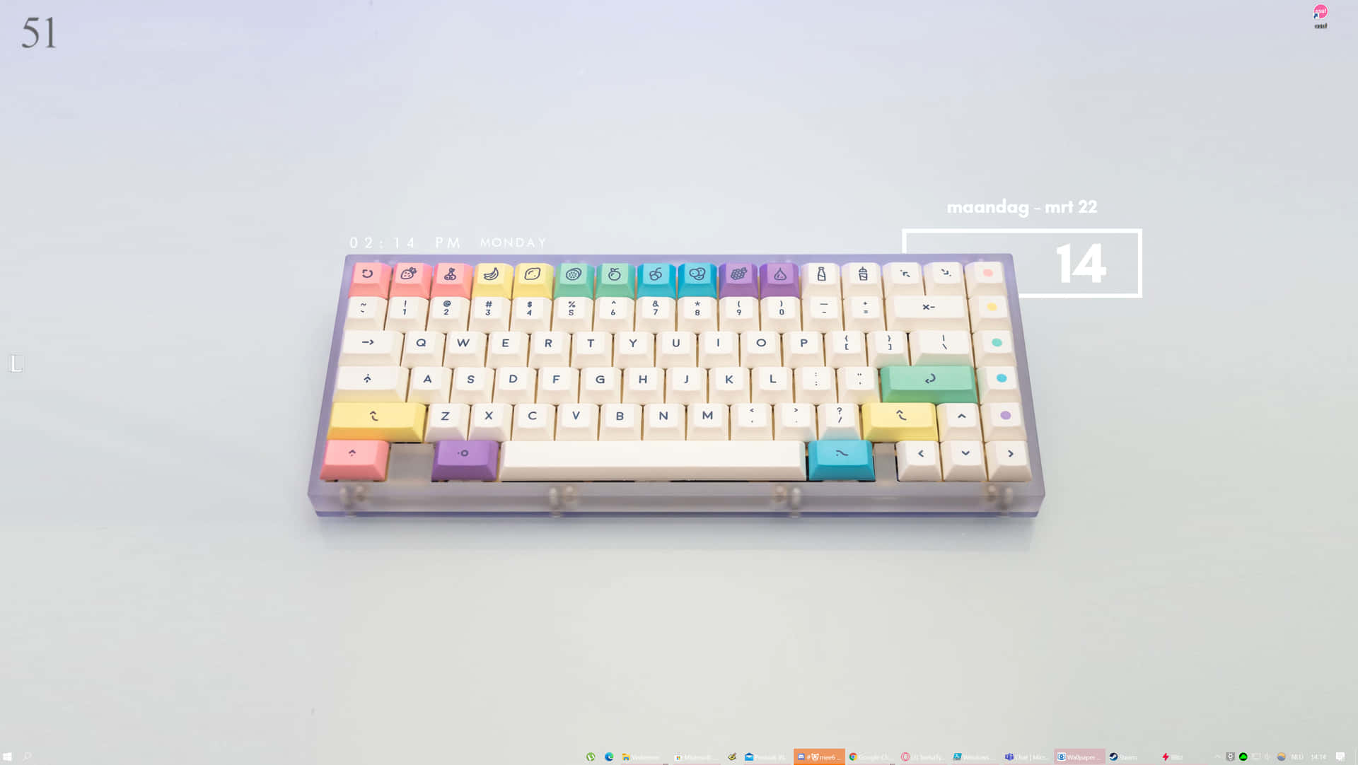 Enjoy a Lovely Day with a Cute Keyboard&Background