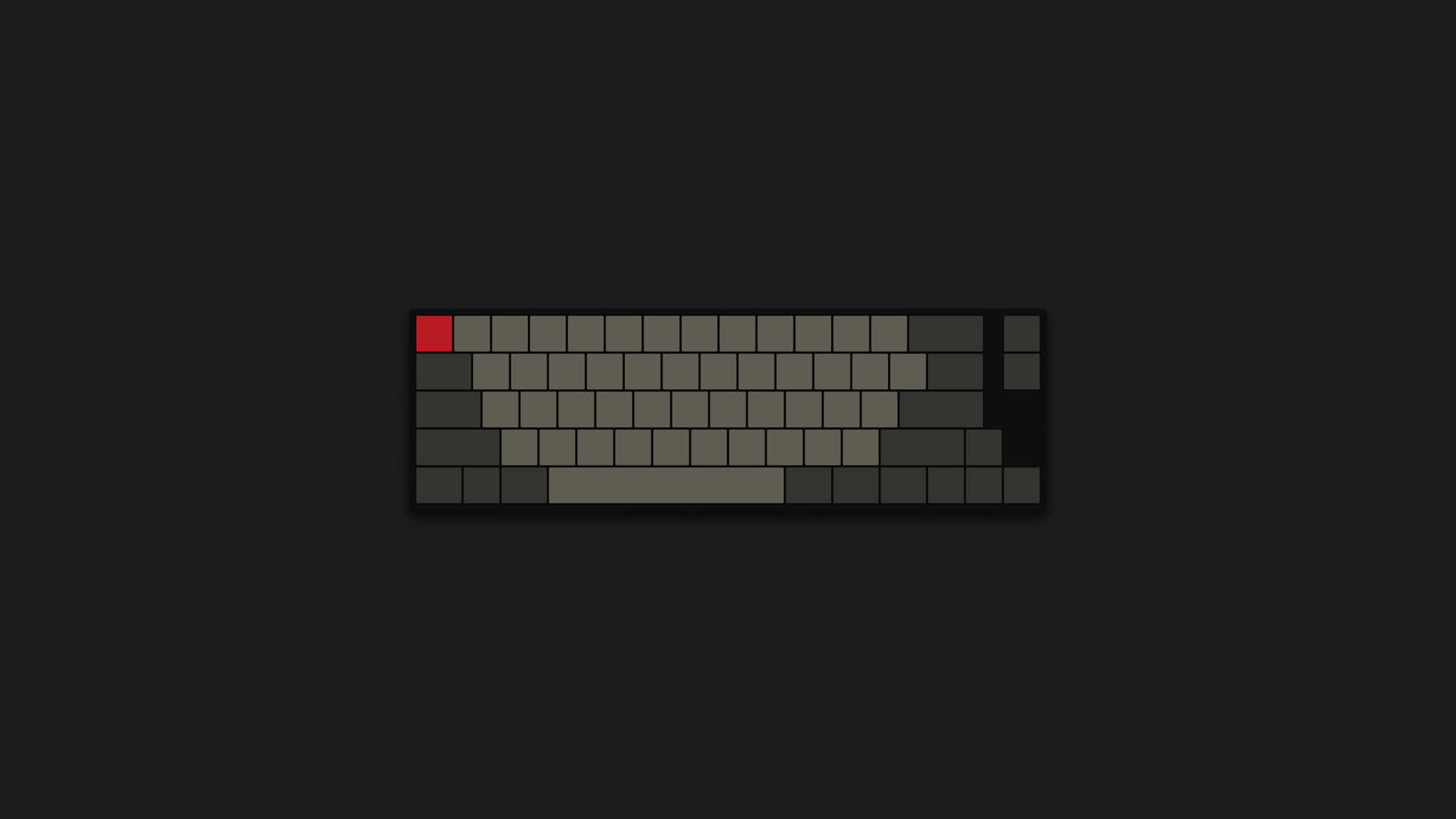 A Black Keyboard With Red Keys On It