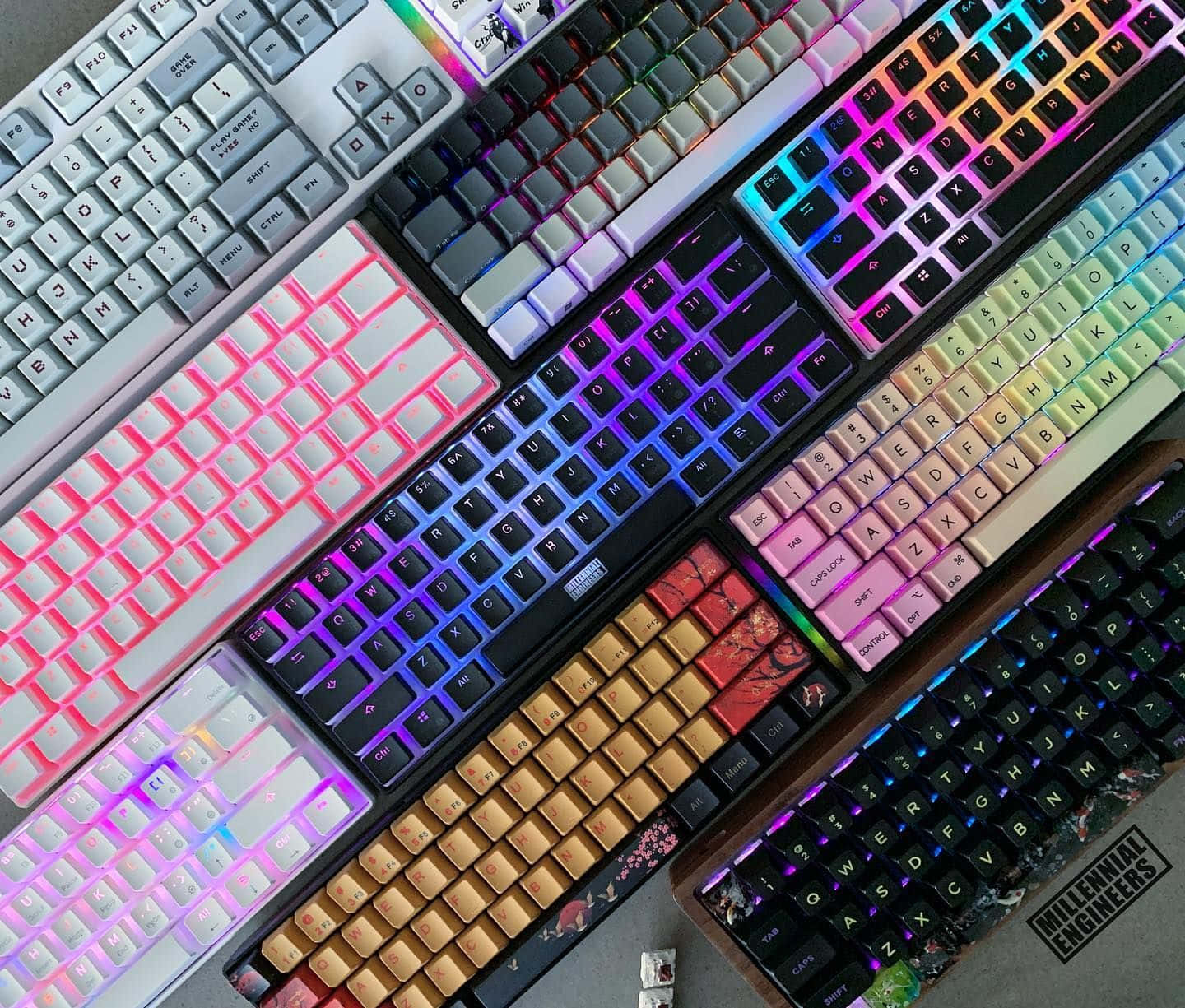 'Cute and Unique Keyboard Background Design'