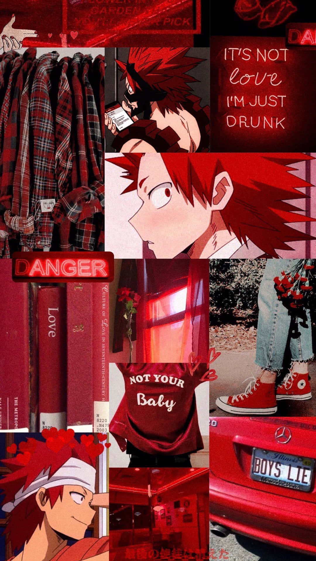 Cute Red Kirishima Background