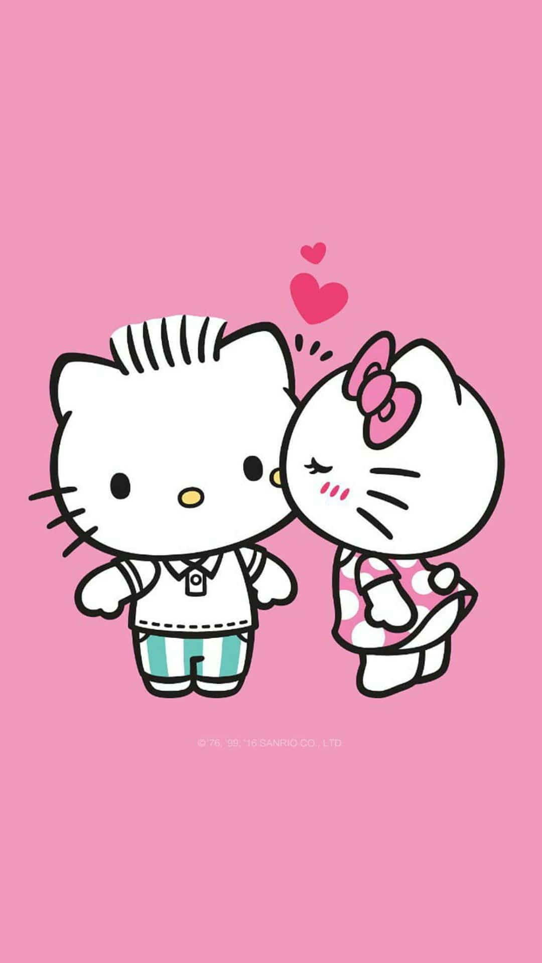 Cute Kitties Hello Kitty Kissing Dear Daniel Wallpaper