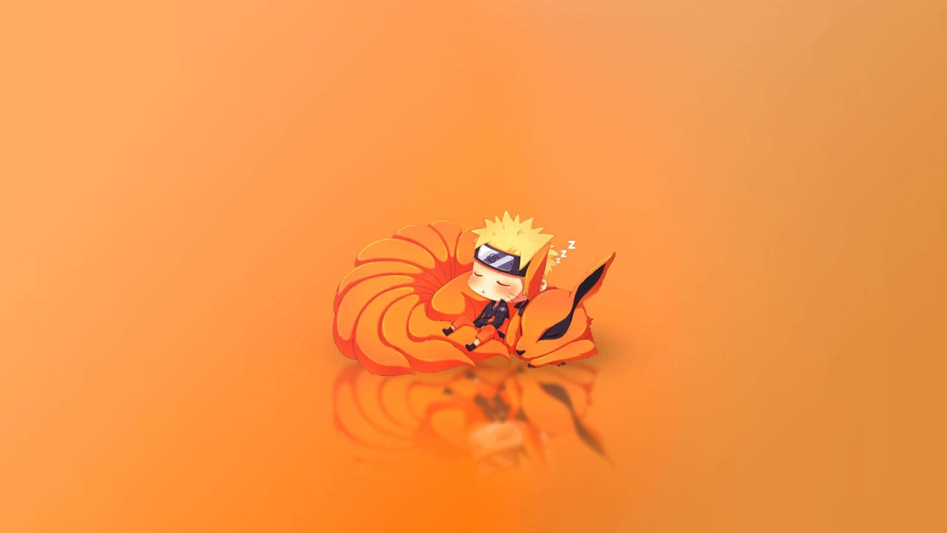 Sød Kurama Naruto Orange Æstetik. Wallpaper