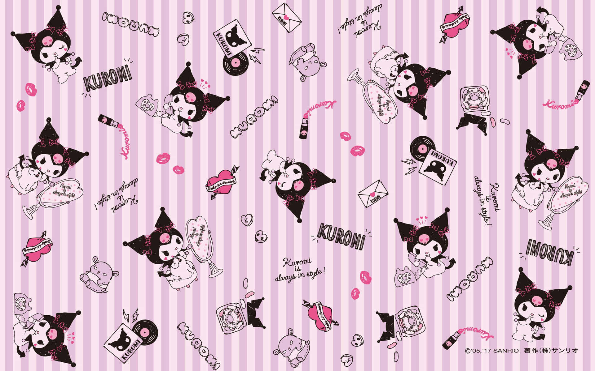 Cute Kuromi Desktop Screen Theme Wallpaper