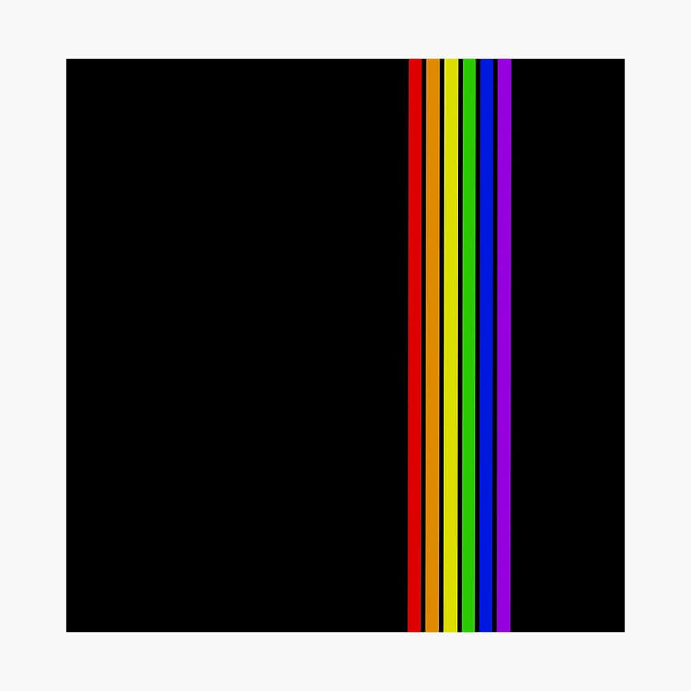 Cute Lgbt Flag In Rainbow On Black Wallpaper