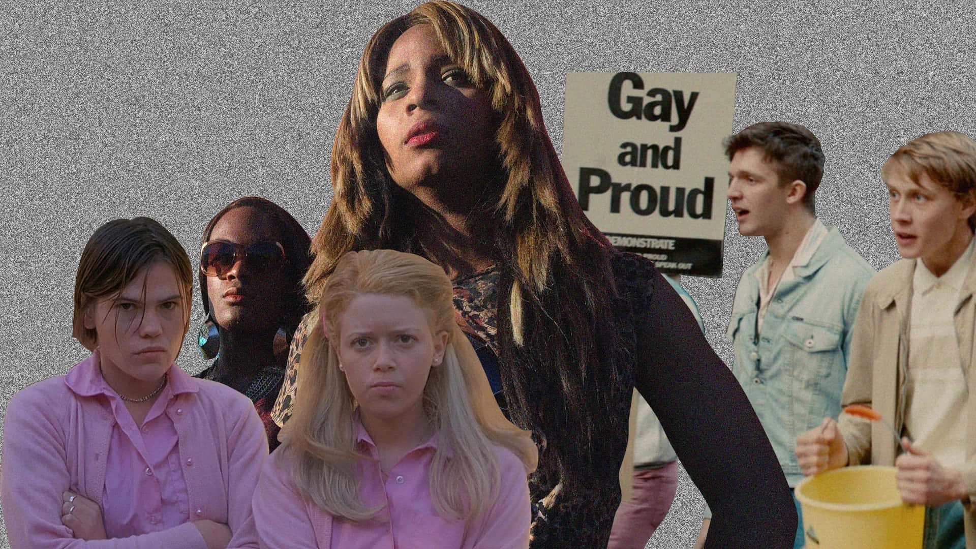 Cute LGBT Movie Characters Illustration Wallpaper
