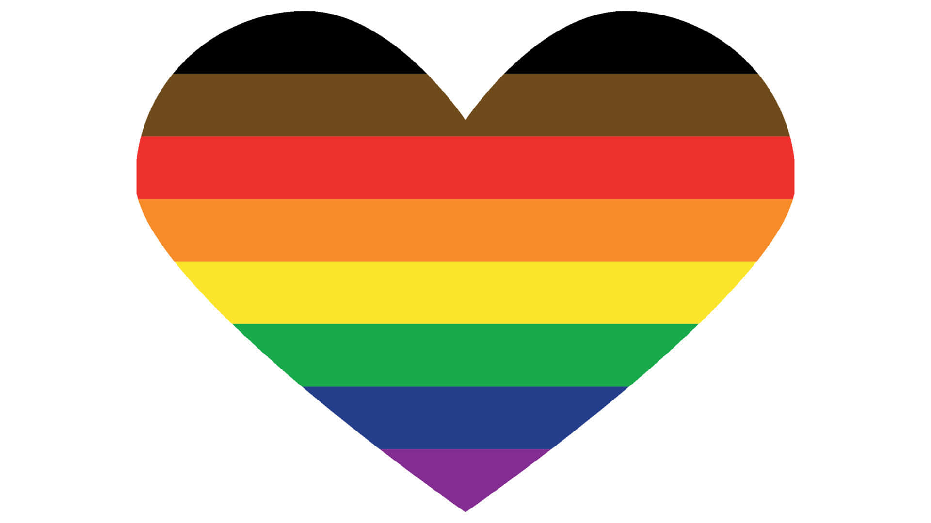 Cute LGBT Philadelphia Rainbow Heart Illustration Wallpaper