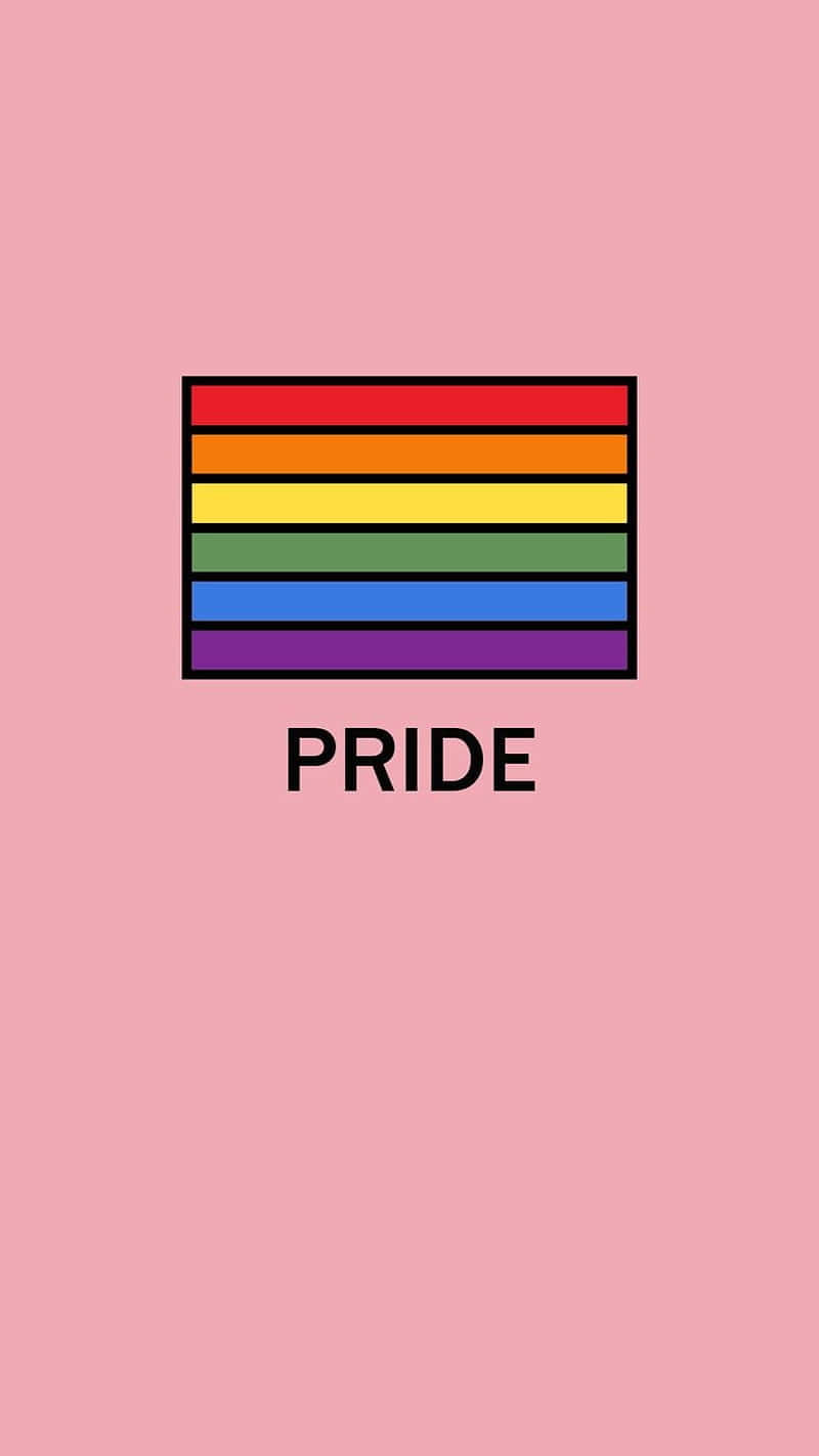 Cute LGBT Pride Flag In Pink Wallpaper