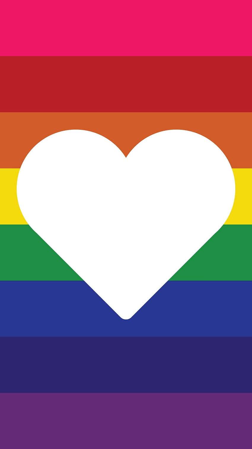 Cute Lgbt Rainbow Heart Flag Wallpaper