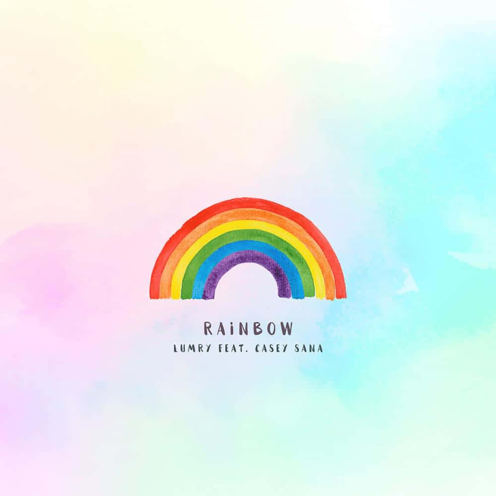 Cute LGBT Rainbow Lumry Album Cover Abstract Mønster Tapet Wallpaper