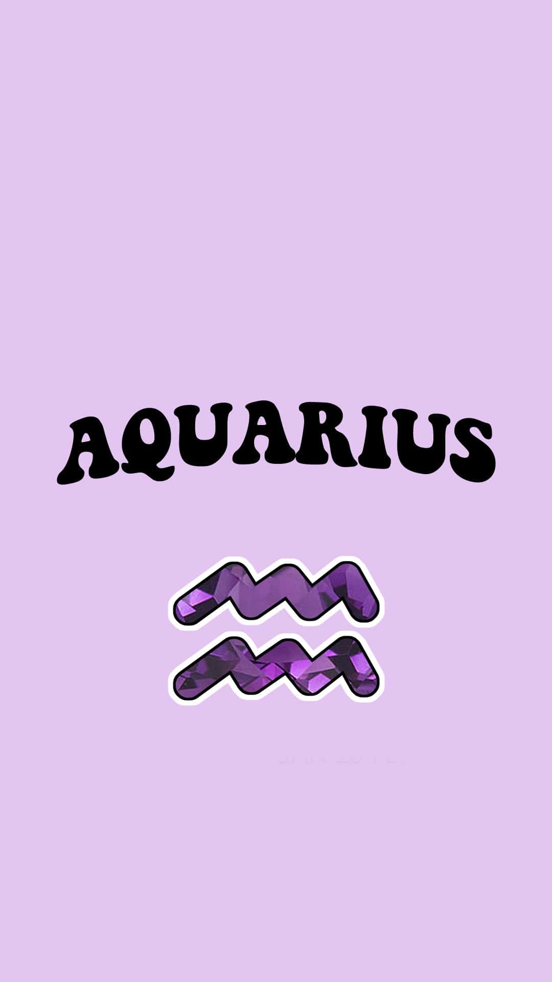 Aquarius Zodiac Sign - A Purple Background With The Word Aquarius Wallpaper