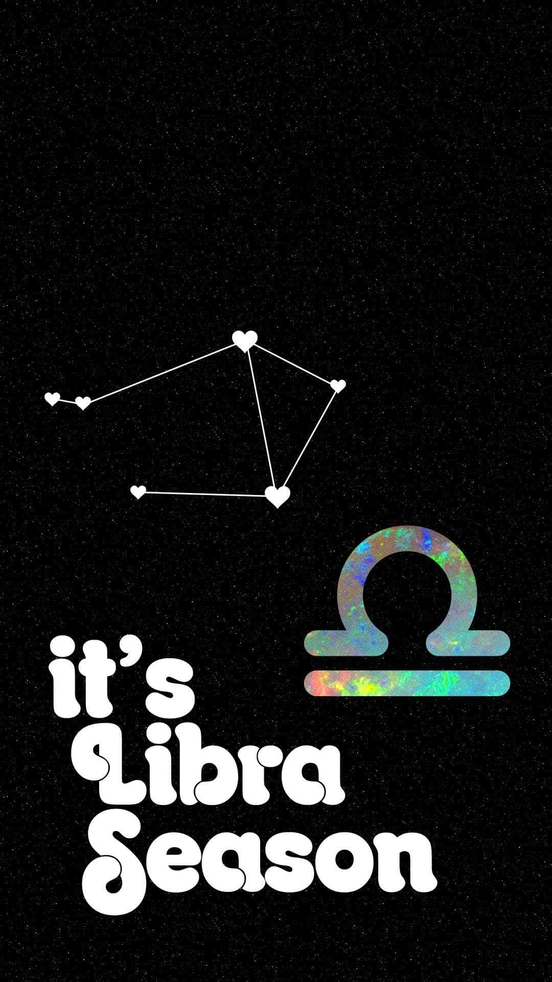 Cute Libra Zodiac Sign Graphic Art Wallpaper