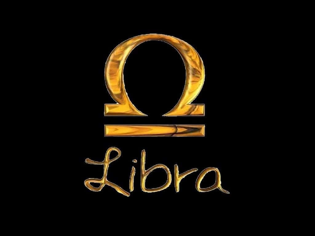 A cute Libra symbol with colorful light and stars Wallpaper