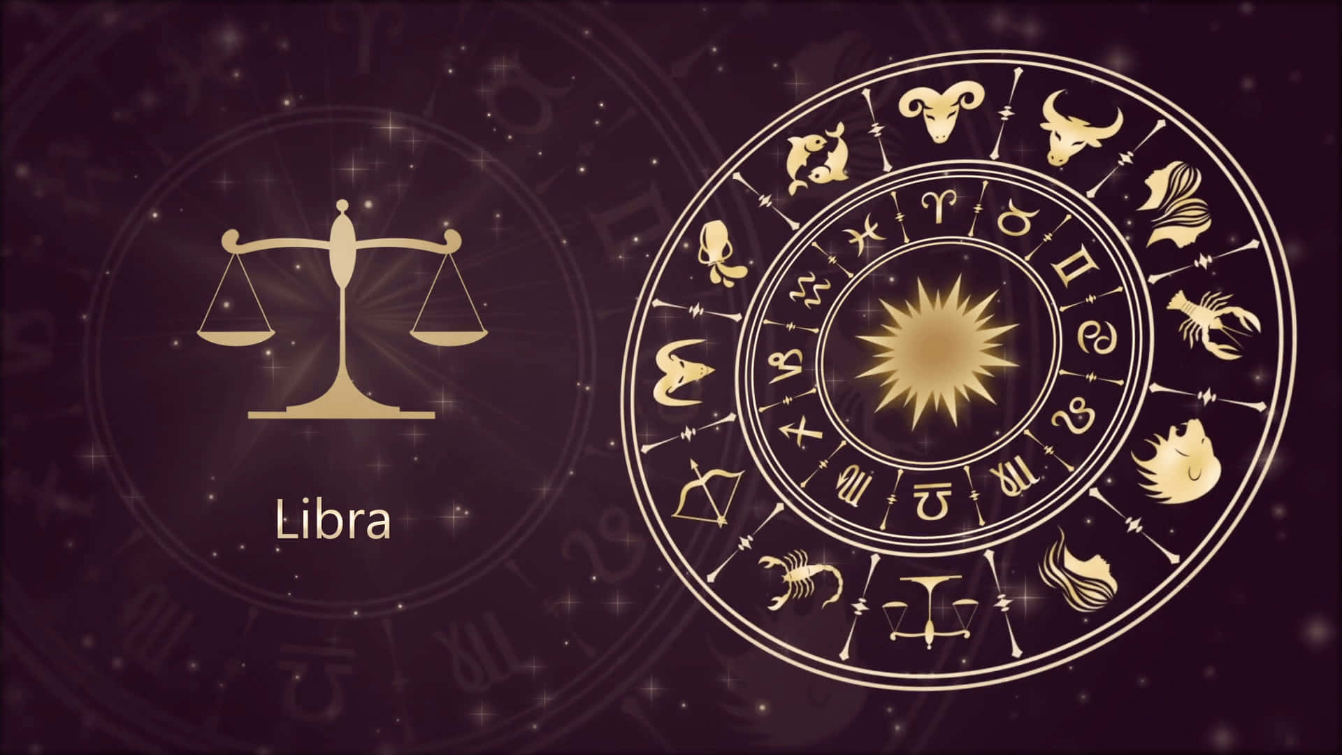 Et Sødt Libra Symbol Skaber Balance Wallpaper
