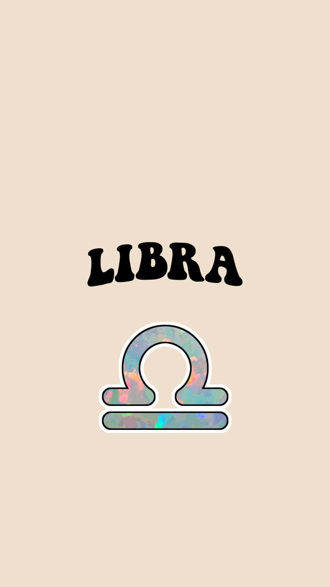 Minimalistisk sød Libra Zodiac Symbol Tapet Wallpaper