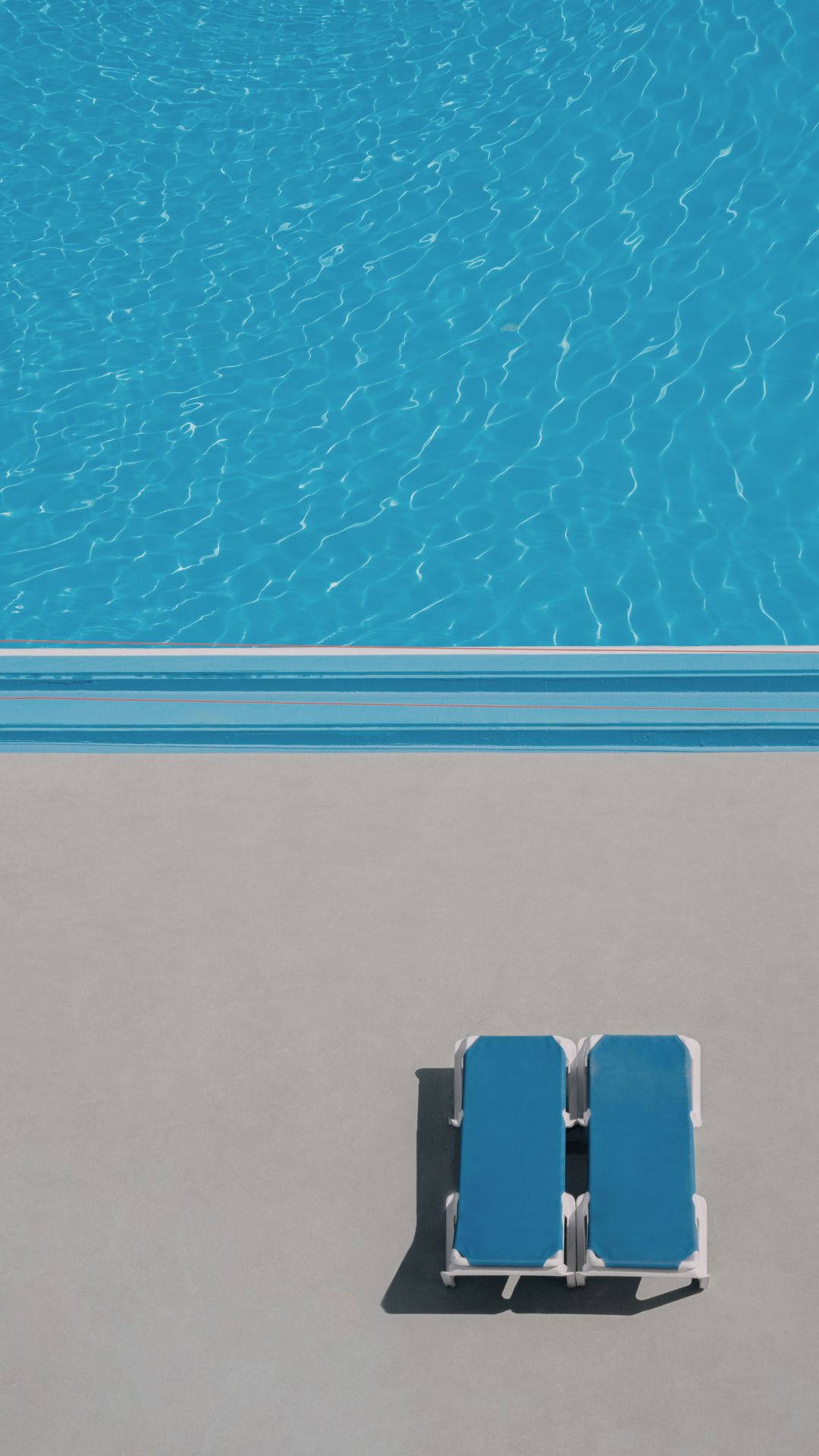 Cute Light Blue Pool Top View Shot Wallpaper