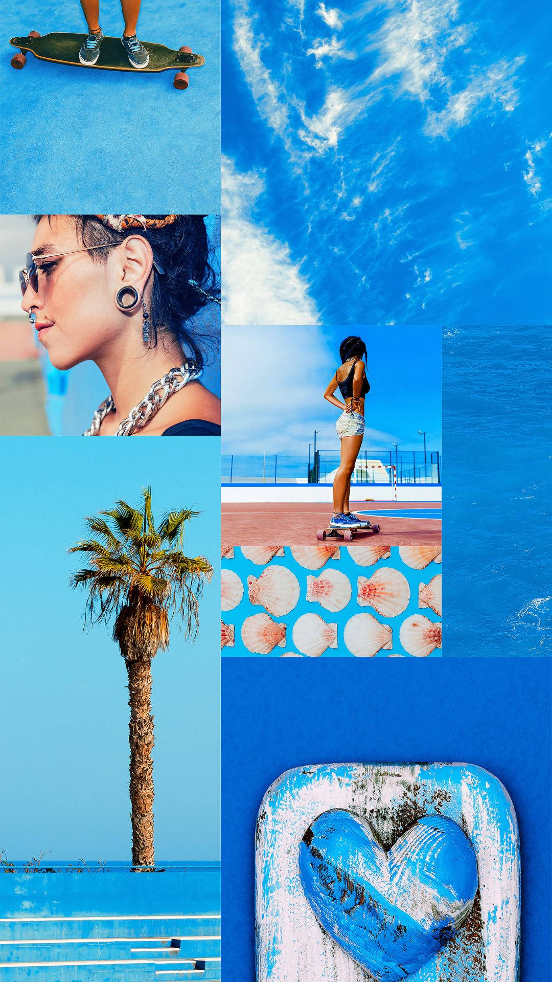 Cute Light Blue Summer Vibes Aesthetic Wallpaper
