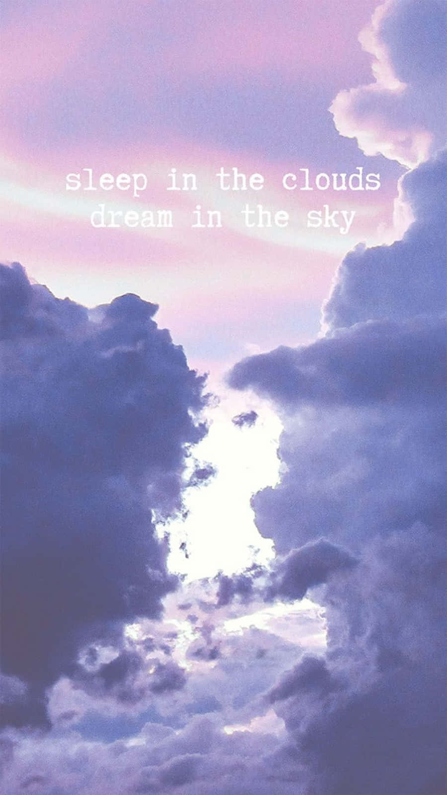 Cute Light Purple Cloud Quotes Wallpaper