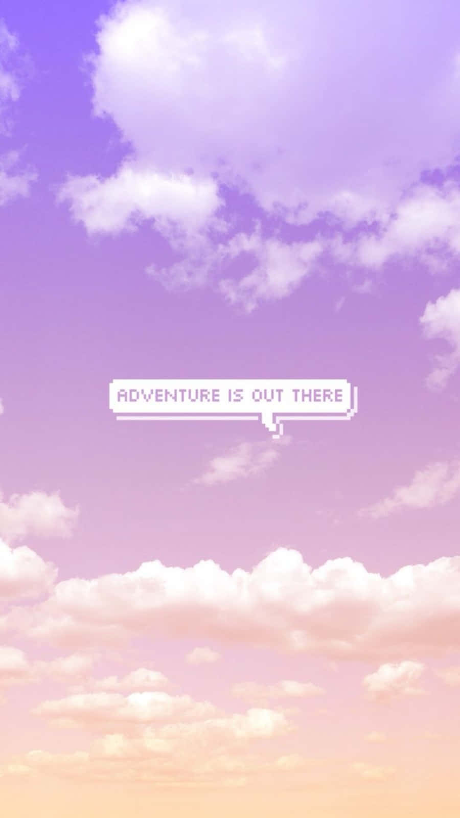 Cute Light Purple Adventure Clouds Wallpaper